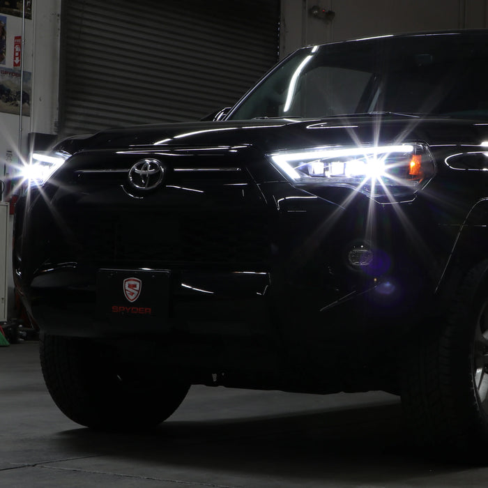 Spyder Apex Black LED Headlights W/Sequential Turn Signal for 4Runner (2014-2020)