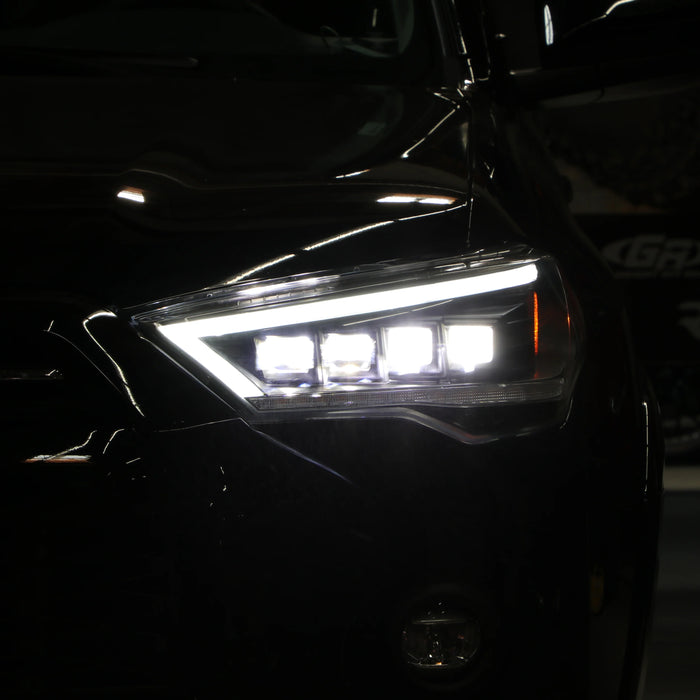 Spyder Apex Black LED Headlights W/Sequential Turn Signal for 4Runner (2014-2020)