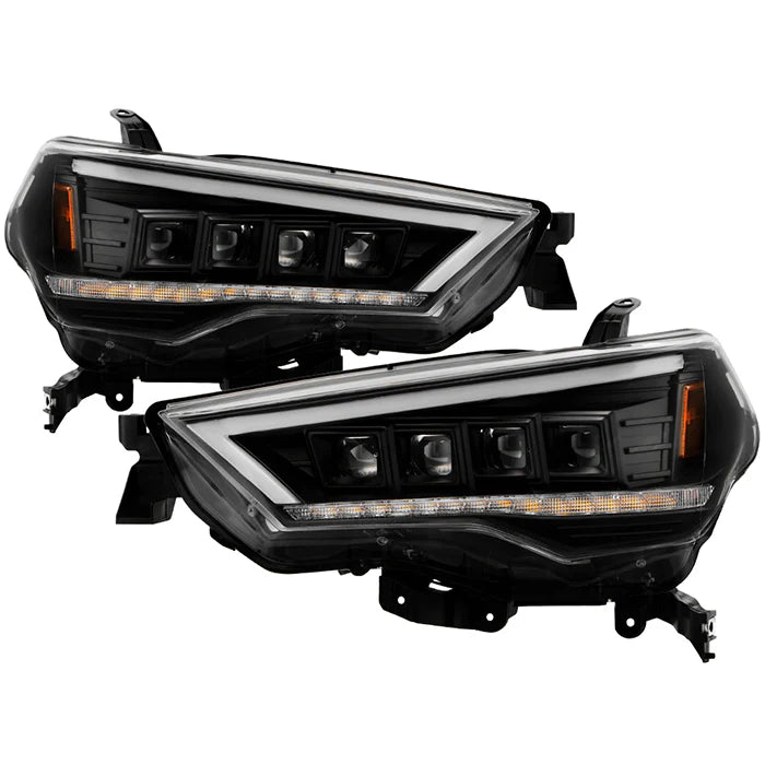Spyder Apex Black LED Headlights W/Sequential Turn Signal for 4Runner (2014-2020)