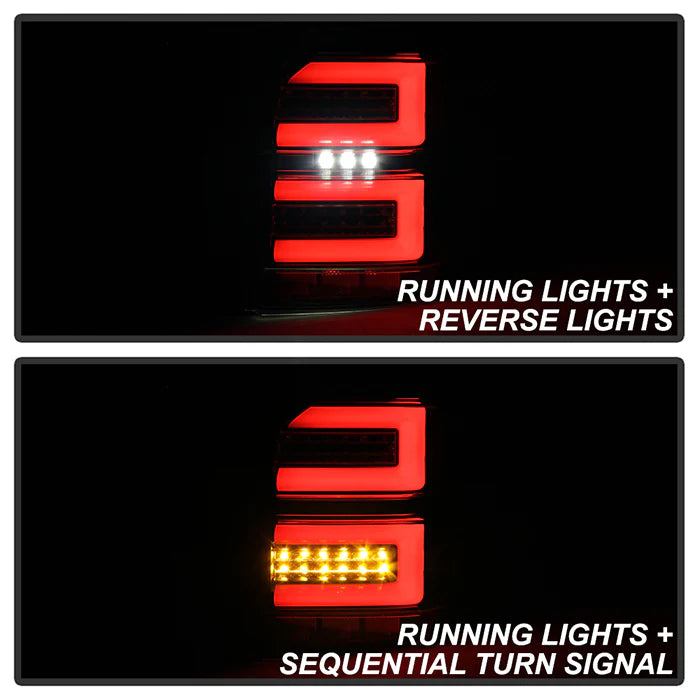 Spyder Black LED Tail Lights W/Sequential Turn Signal for 4Runner (2010-2023)
