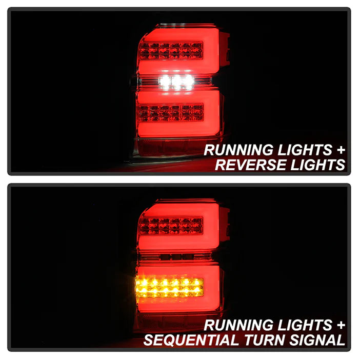 Spyder Chrome LED Tail Lights W/Sequential Turn Signal for 4Runner (2010-2023)