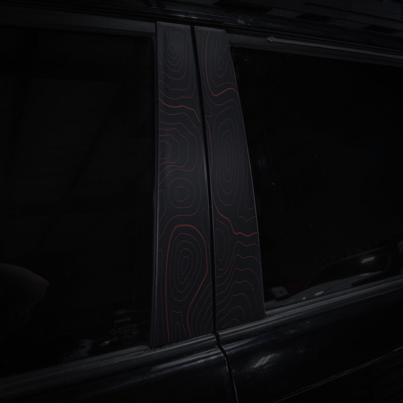 Vinyl Garage Topo B Pillar Decals For 4Runner (2010-2024)