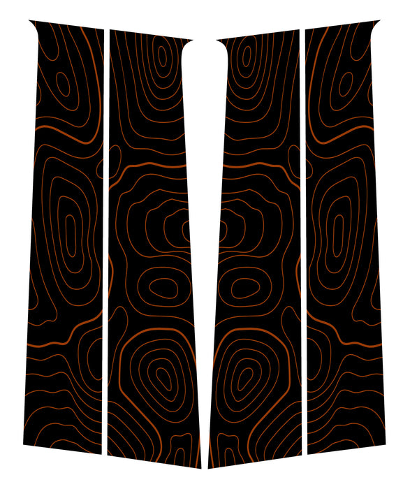 Vinyl Garage Topo B Pillar Decals For 4Runner (2025-Current)