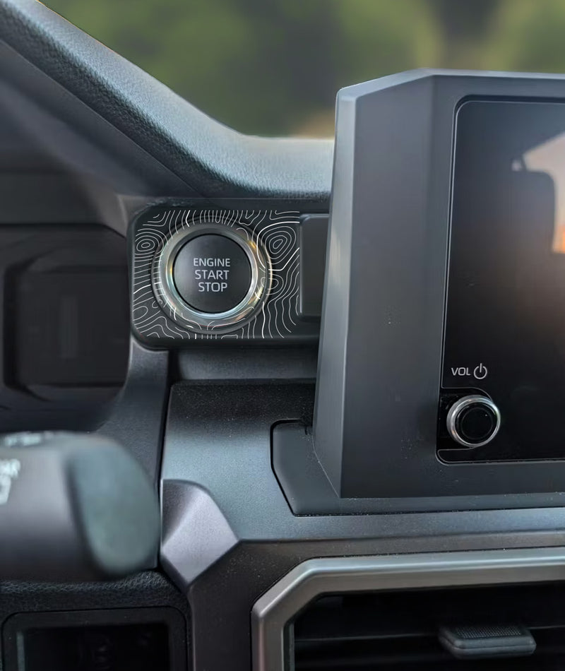 Vinyl Garage Start/Stop Button Overlay For 4Runner (2025-Current)