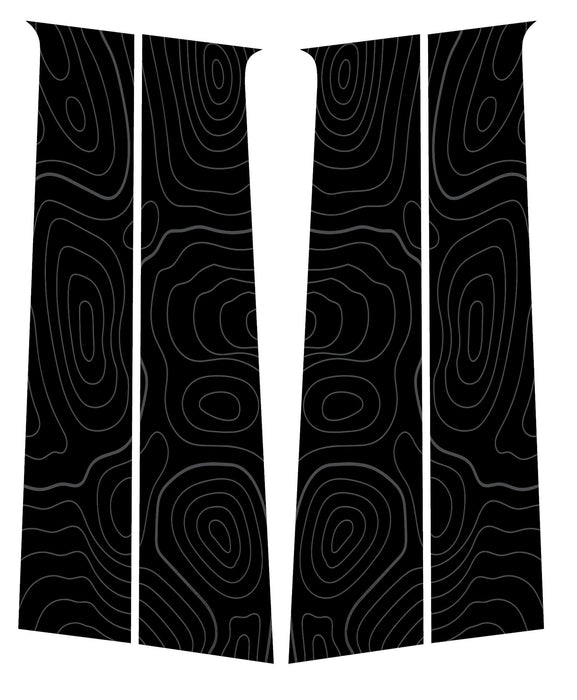 Vinyl Garage Topo B Pillar Decals For 4Runner (2025-Current)