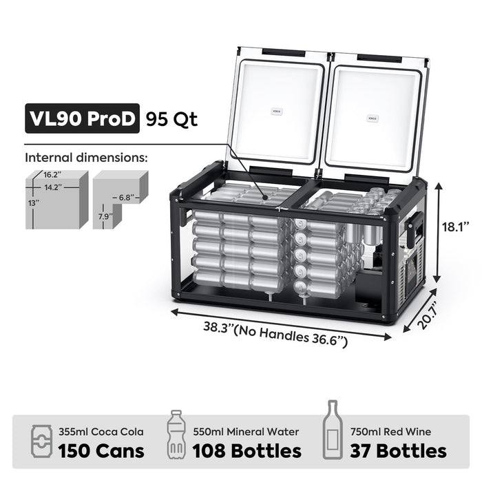 ICECO VL90ProD Dual Zone Freezer 90 LT