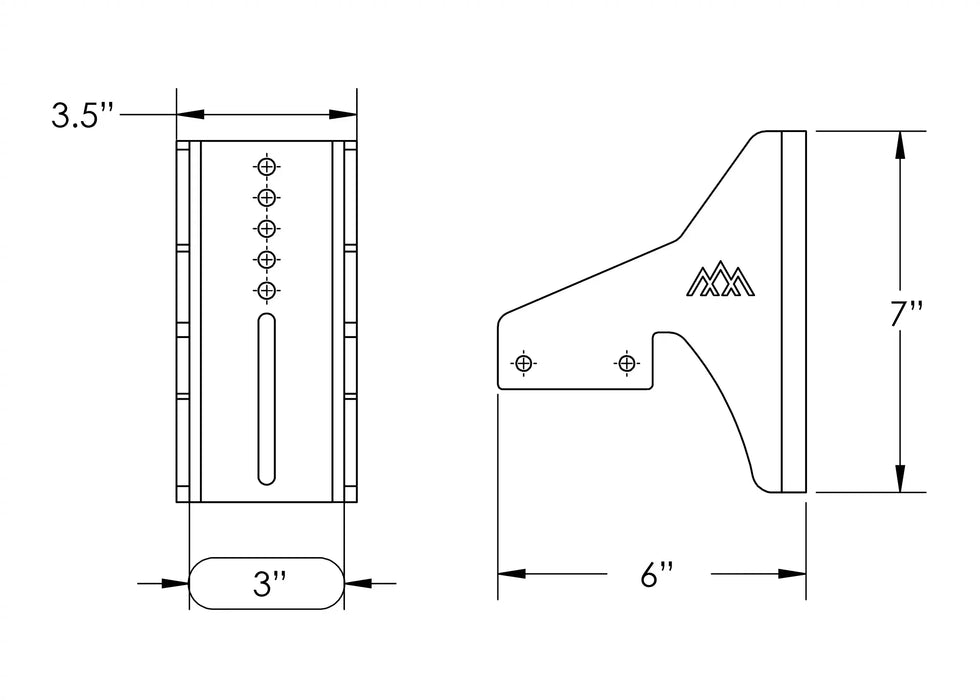 Backwoods HD Awning Brackets For DRIFTR Roof Racks