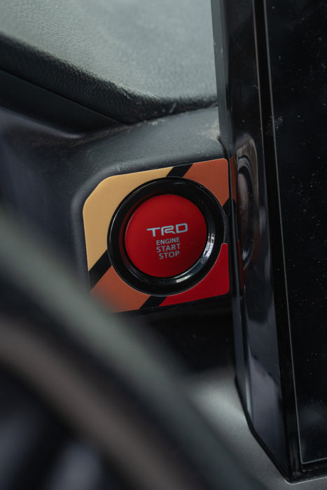 Vinyl Garage Start/Stop Button Overlay For 4Runner (2025-Current)