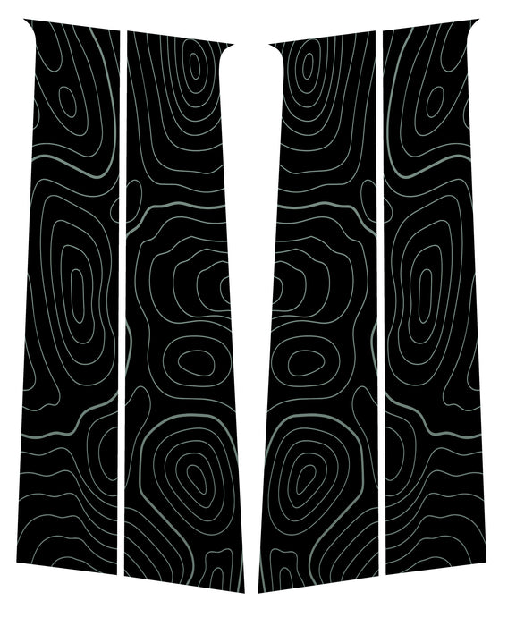 Vinyl Garage Topo B Pillar Decals For 4Runner (2025-Current)