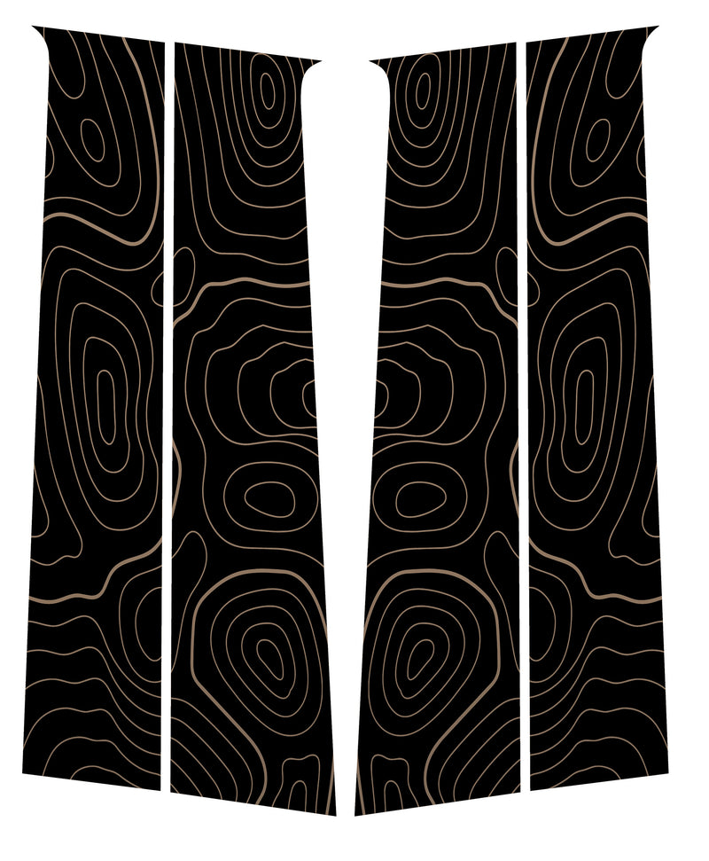Vinyl Garage Topo B Pillar Decals For 4Runner (2025-Current)