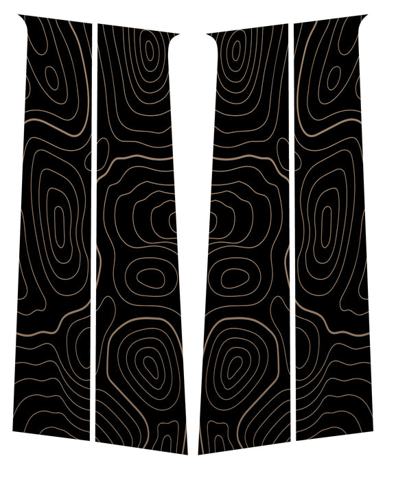 Vinyl Garage Topo B Pillar Decals For 4Runner (2025-Current)