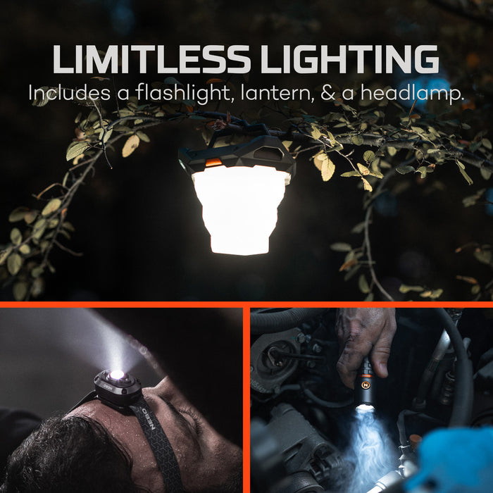 nebo 400 lumen work light with 150 lumen flashlight NEBO 5-Piece Emergency Kit