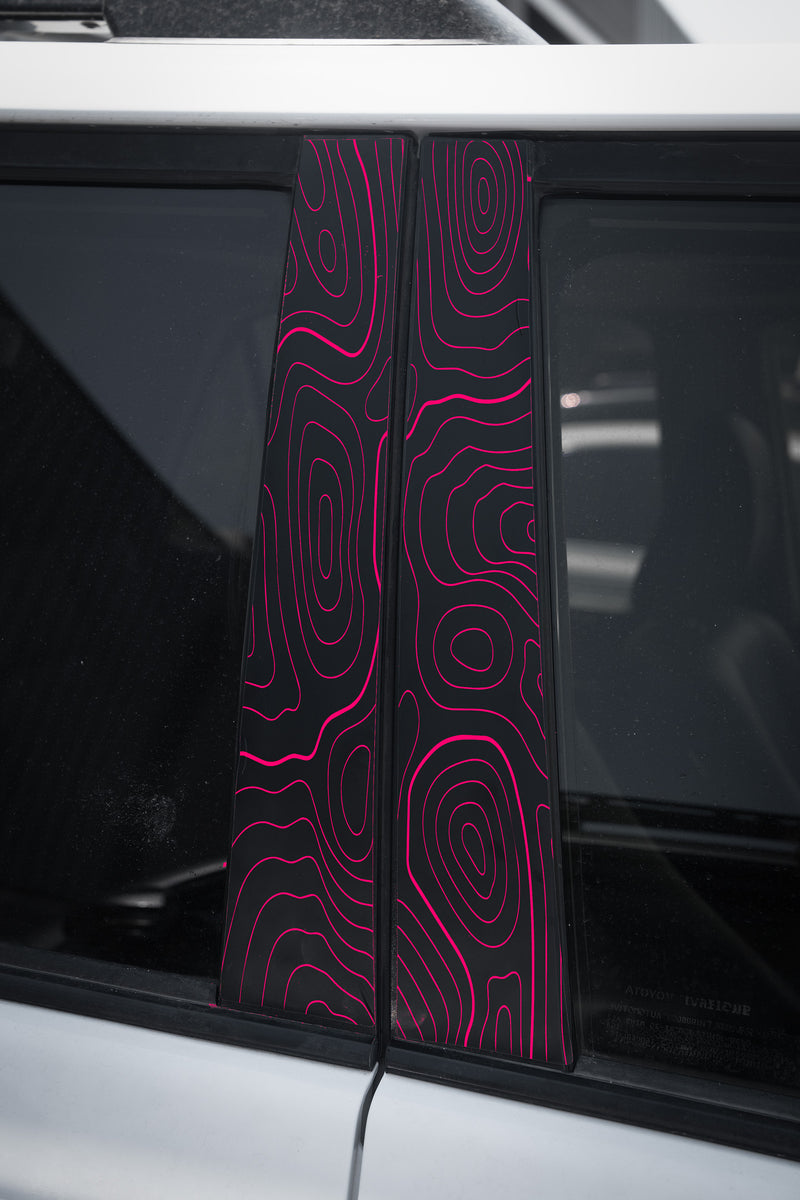 Vinyl Garage Topo B Pillar Decals For 4Runner (2010-2024)