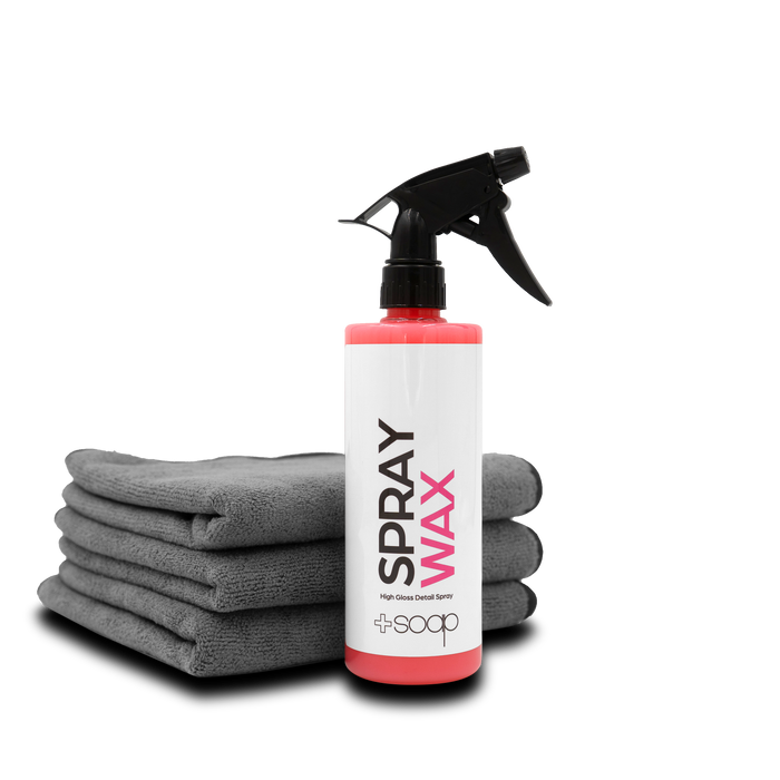 Plus Soap Spray Wax and Microfiber Towel Combo