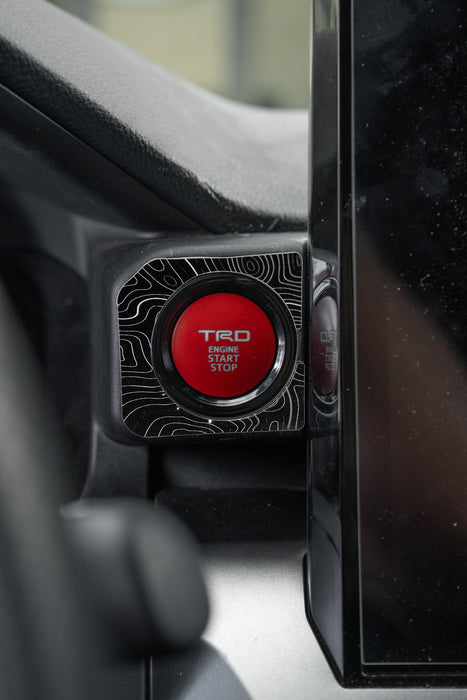 Vinyl Garage Start/Stop Button Overlay For 4Runner (2025-Current)