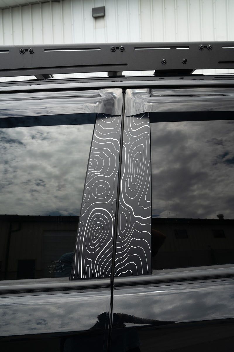 Vinyl Garage Topo B Pillar Decals For 4Runner (2010-2024)
