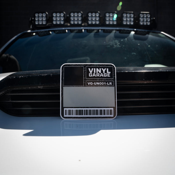 Vinyl Garage Glove Box Keyhole Cover