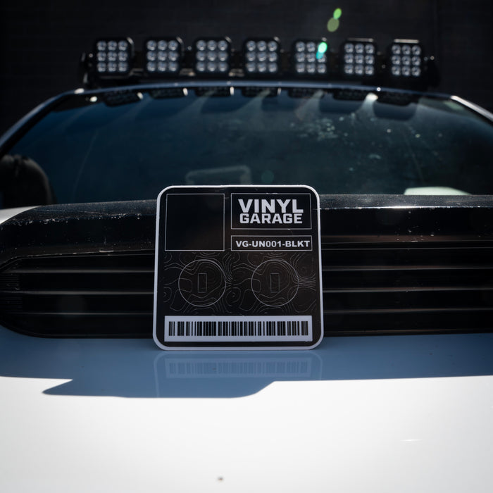 Vinyl Garage Glove Box Keyhole Cover