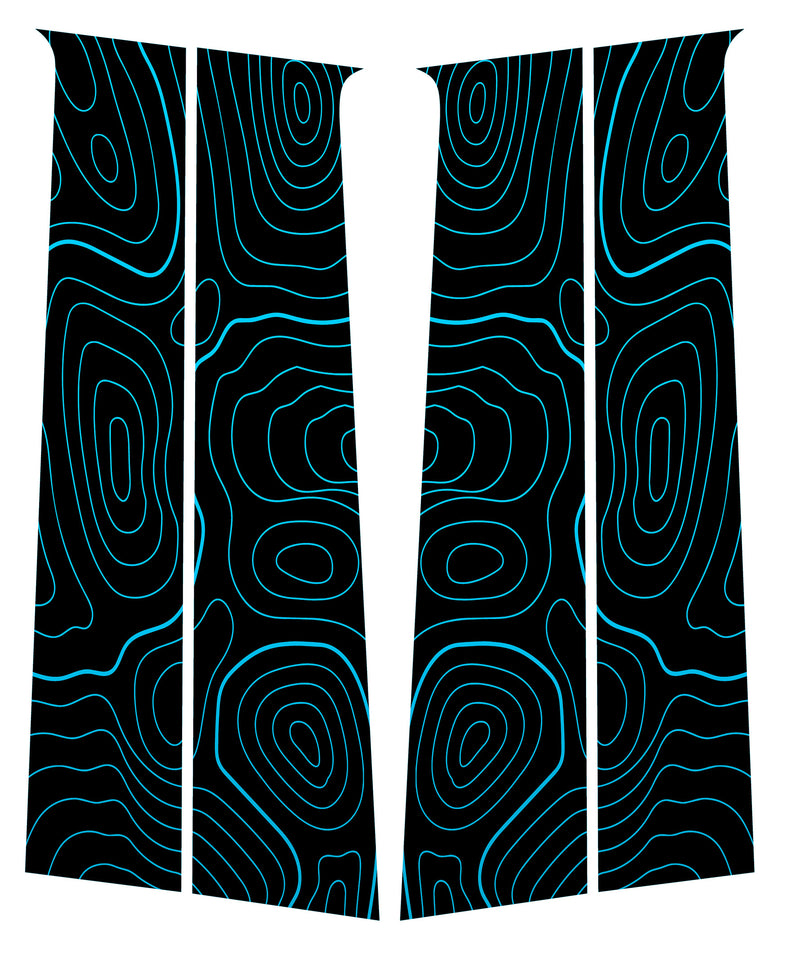Vinyl Garage Topo B Pillar Decals For 4Runner (2025-Current)