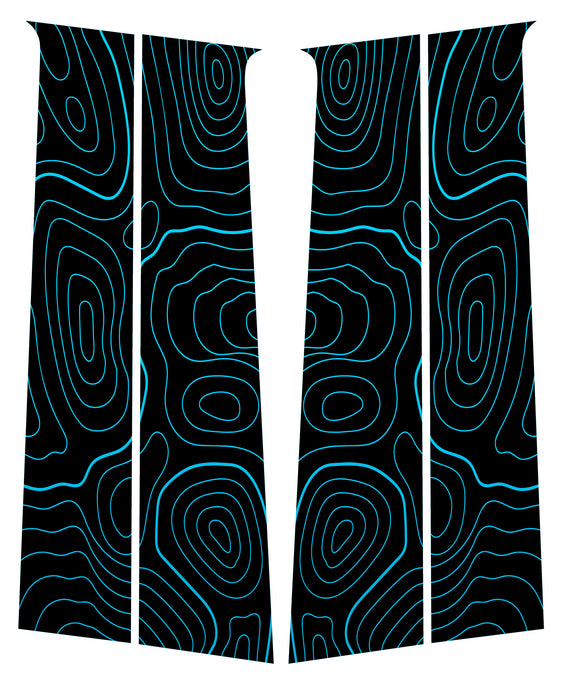 Vinyl Garage Topo B Pillar Decals For 4Runner (2025-Current)