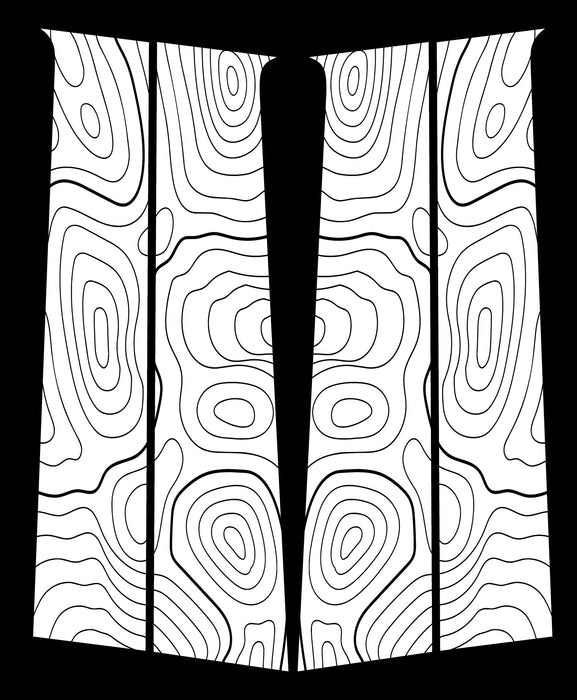 Vinyl Garage Topo B Pillar Decals For 4Runner (2025-Current)