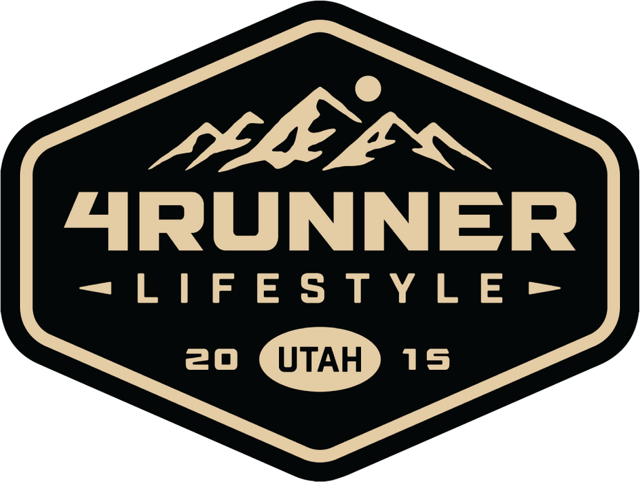 4Runner Lifestyle Black & Quicksand Mountain Badge Sticker