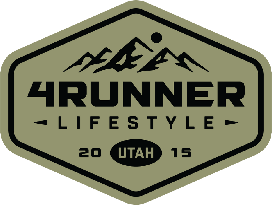 4Runner Lifestyle Olive Green Mountain Badge Sticker