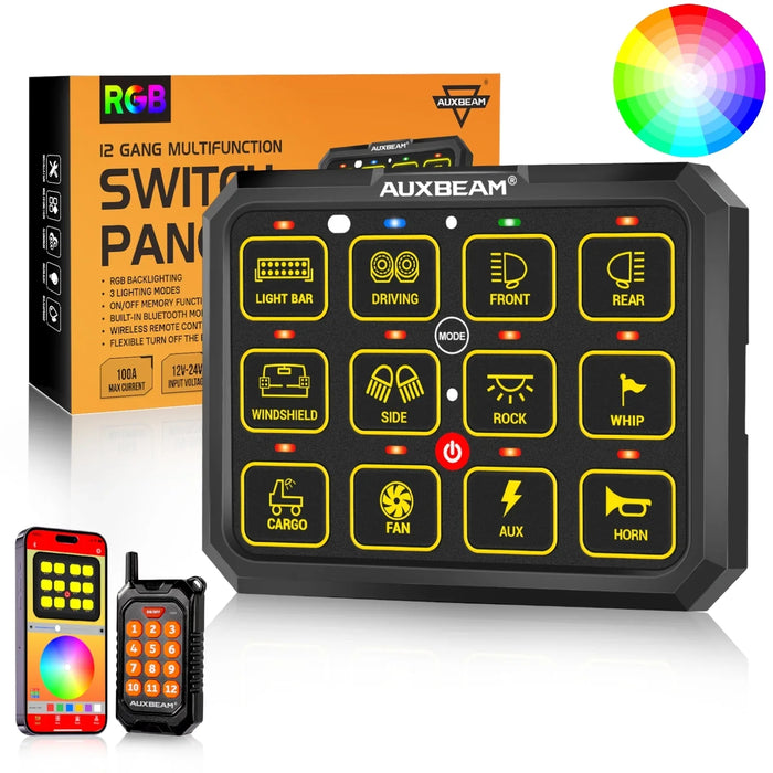 Auxbeam AC-1200 RGB Switch Panel (One-Sided Outlet) — 4Runner Lifestyle