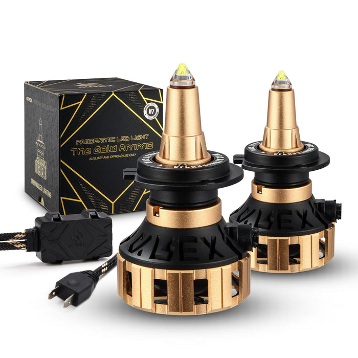 AlphaRex Gold Ammo Panoramic LED Light Bulbs