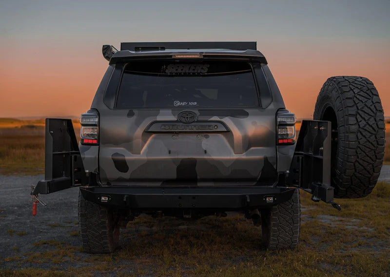 4runner Rear Swing Backwoods Hi-Lite High Clearance Dual Swing Out Rear Bumper For 4Runne ...