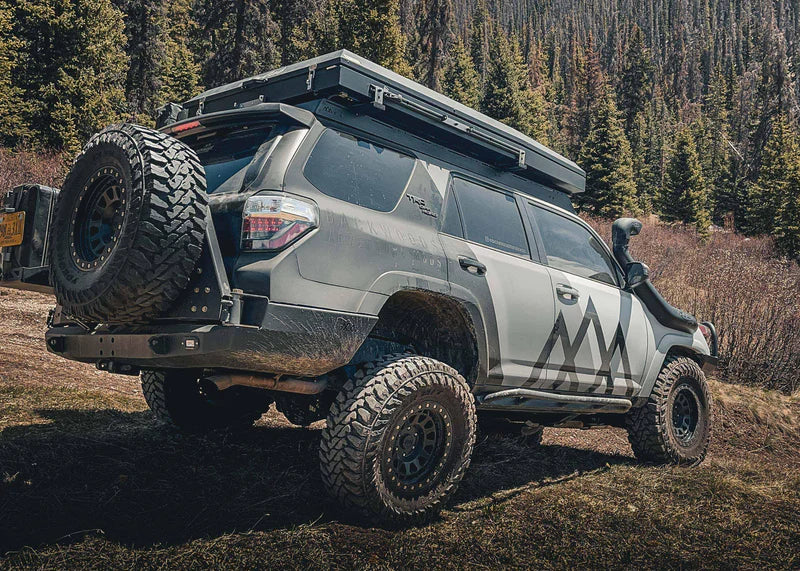 4runner Rear Swing Backwoods Hi-Lite High Clearance Dual Swing Out Rear Bumper For 4Runne ...