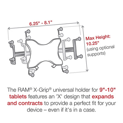 RAM Mounts X-Grip® Universal Holder For Tablets