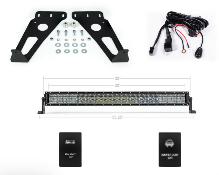Cali Raised Bumper Light Bar Kit For 4Runner (2014-2024)