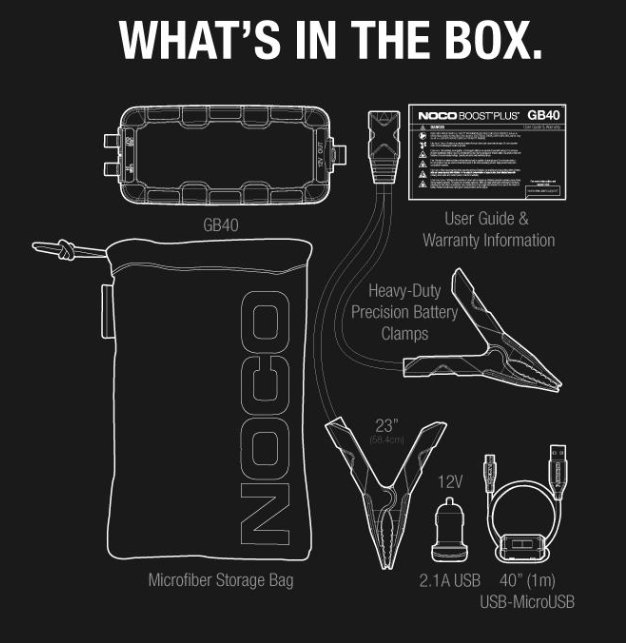 Noco GB40 Boost Plus 1000A Lithium Jump Starter