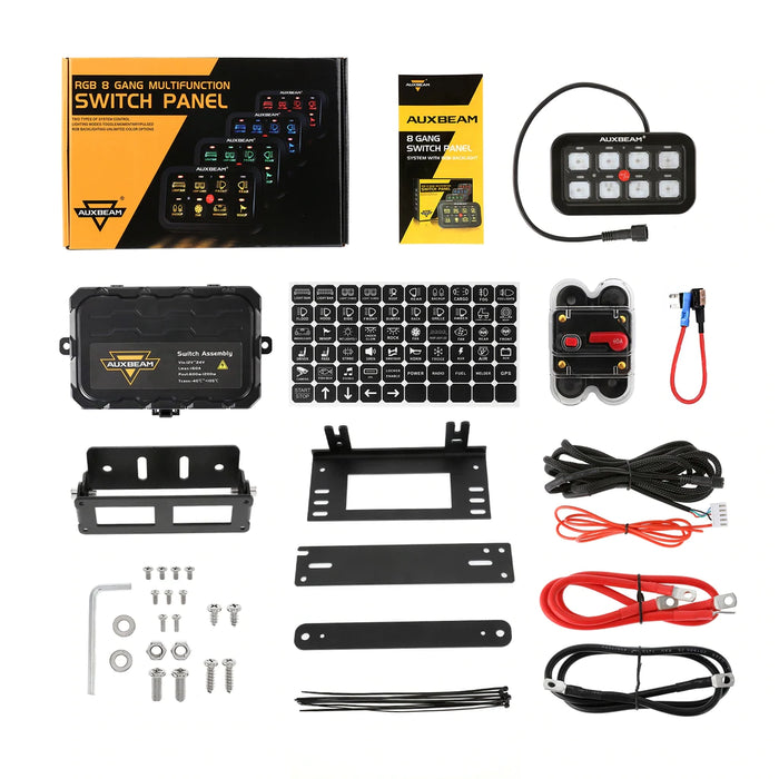 Auxbeam 8 Gang RGB Switch Panel Kit — 4Runner Lifestyle Auxbeam 8 Gang RGB Switch Panel Kit — 4Runner Lifestyle