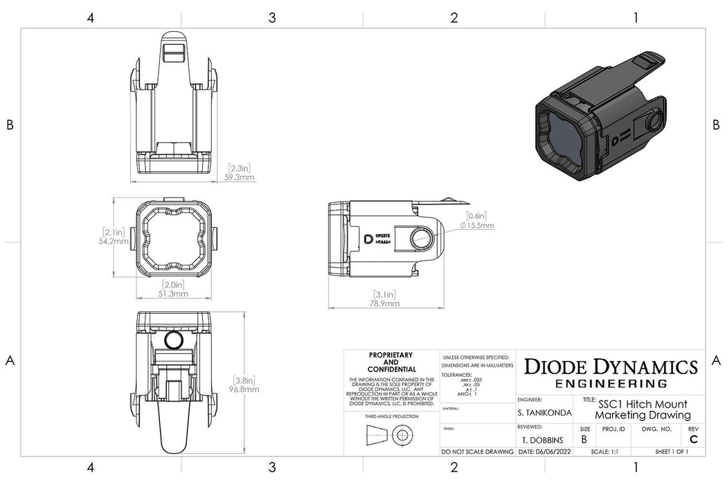 Diode Dynamics HitchMount LED Pod Reverse Kit For 4Runner (2010-2024)