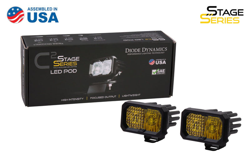 Diode Dynamics C2 2.0 Yellow Pro Led Pod (Pair)