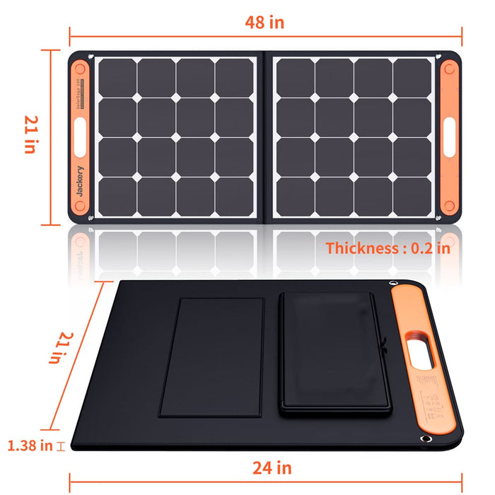 Jackery SolarSaga 100W Solar Panel 24-in x 21-in x 1-in 100-Watt Jackery SolarSaga 100W Solar Panel 24-in x 21-in x 1-in 100-Watt