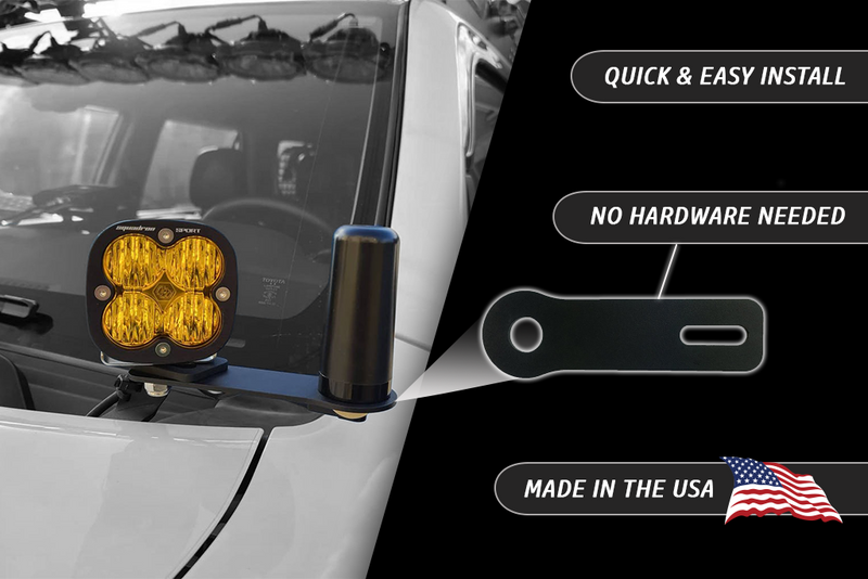 Rago Fabrication Ham Antenna Ditch Light Bracket Extension